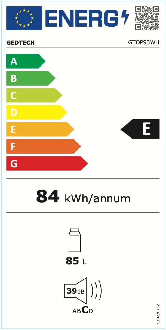 GEDTECH Réfrigerateur Table Top 85L GTOP93WH - Couleur blanc