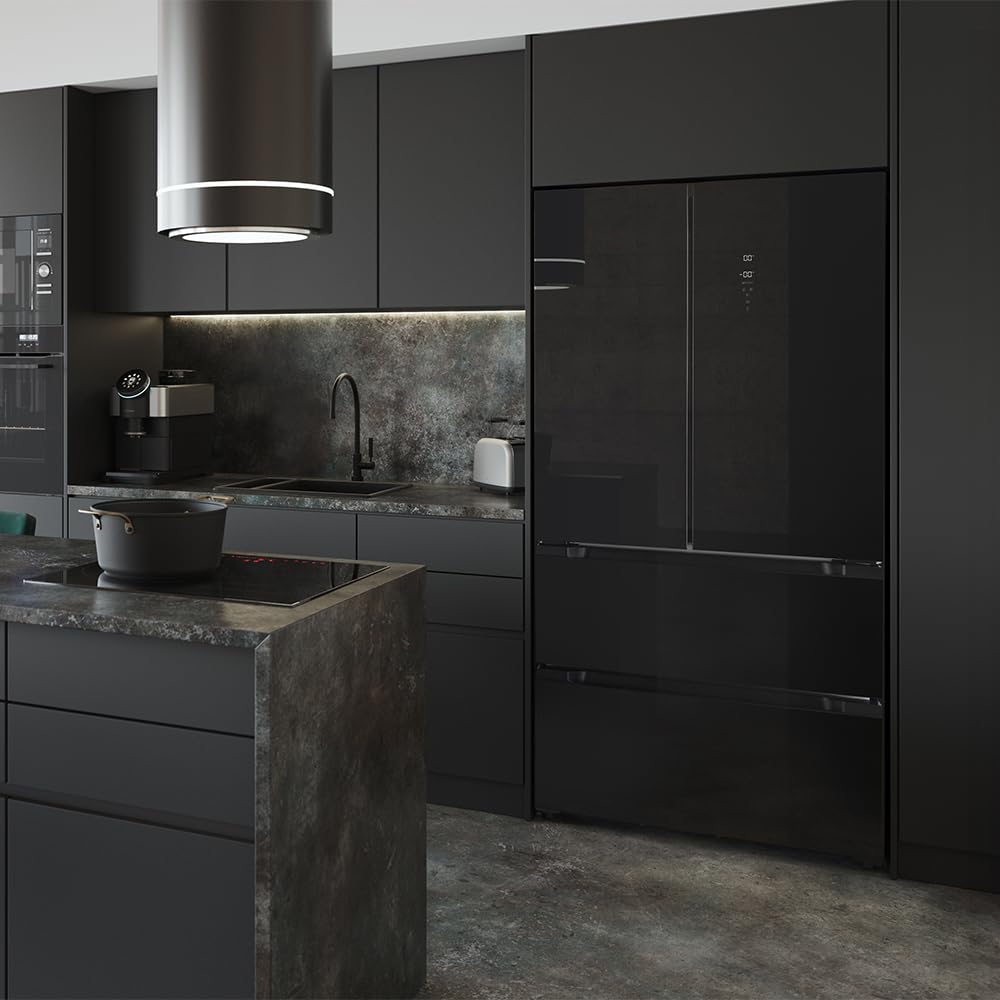 Cecotec Refrigerator Glass French Door 510 L Bolero CoolMarket FD 510 Glass E. 183 cm High, 84 cm Wide, Motor Inverter Plus, Fast Cooling and Fast Freezing, MultiAirFlow, Total NoFrost