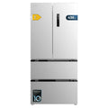 Cecotec Réfrigérateur Porte Française Inox 436L Bolero CoolMarket FD 436 Inox E, 183 x 83,6 cm, Basse Consommation, Compresseur Inverter Plus, Total No Frost, MultiAirFlow et Mode Vacances