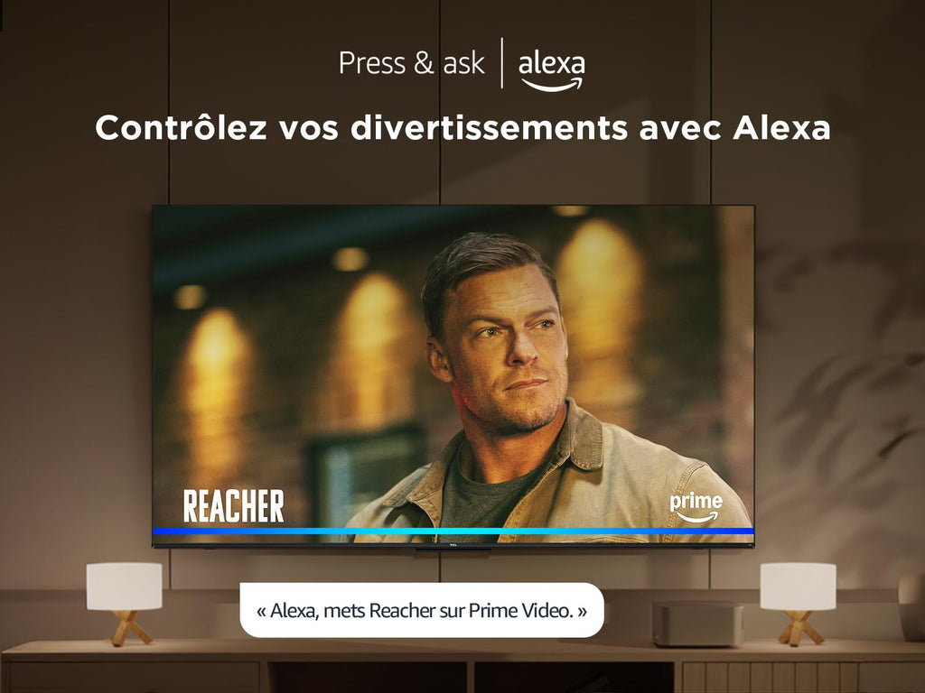 TCL 43T6C Fire TV 43 Pouces QLED 4K UHD Smart TV, HDR (Multi-Format), Dolby Atmos, Motion Clarity, vocale Alexa