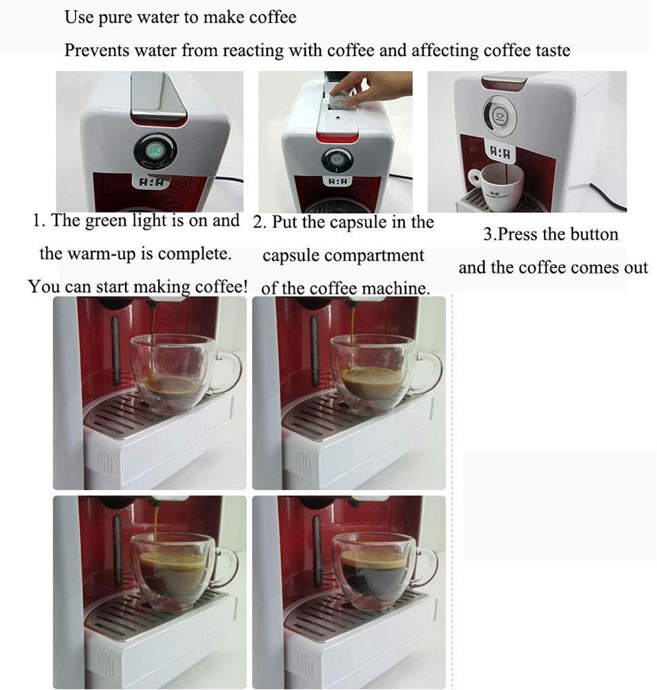 Machine à Café Machine à Café, Machine à Café à Capsules, Machine à Café Entièrement Automatique, Compatible avec Différentes Capsules, Compatible avec le Bureau à Domicile, 19 Intéressant, HUANGHAI