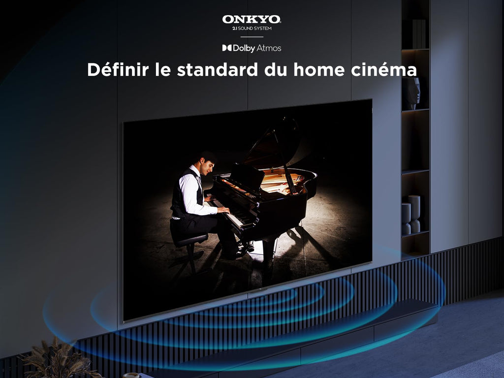 TCL 55T8C 55" QLED 4K HDR Ultra HD TV, Smart TV Powered by Google TV (Dolby Vision & Atmos, 144Hz Motion Clarity Pro, FreeSync, Onkyo 2.1 Sound, Voice
