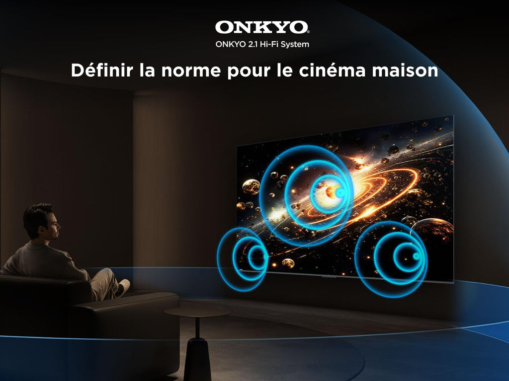 TCL 85Q6C QD-Mini LED TV, 4K HDR Premium 1000nits, Smart TV alimenté par Google (Dolby Vision IQ et Atmos, Panneau HVA Mat, système Audio Onkyo 2.1, Motion Clarity Pro 144Hz)