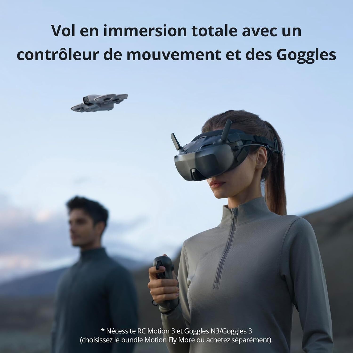 DJI Neo, Mini Drone avec Caméra 4K Ultra-HD pour Adultes, Drone Suiveur qui Vole Seul de 135 g, Décollage de la Main, Suivi de Sujet, QuickShots, Vidé