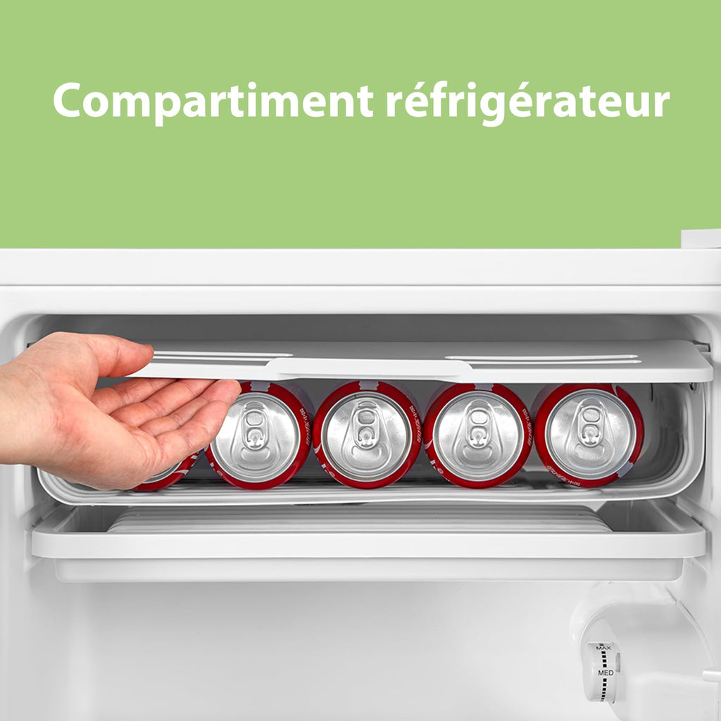 Comfee' RCD93WH2(E) Réfrigérateur à une porte, 93 L, Contrôle de la température, Pose libre sous le comptoir, Silencieux, Blanc
