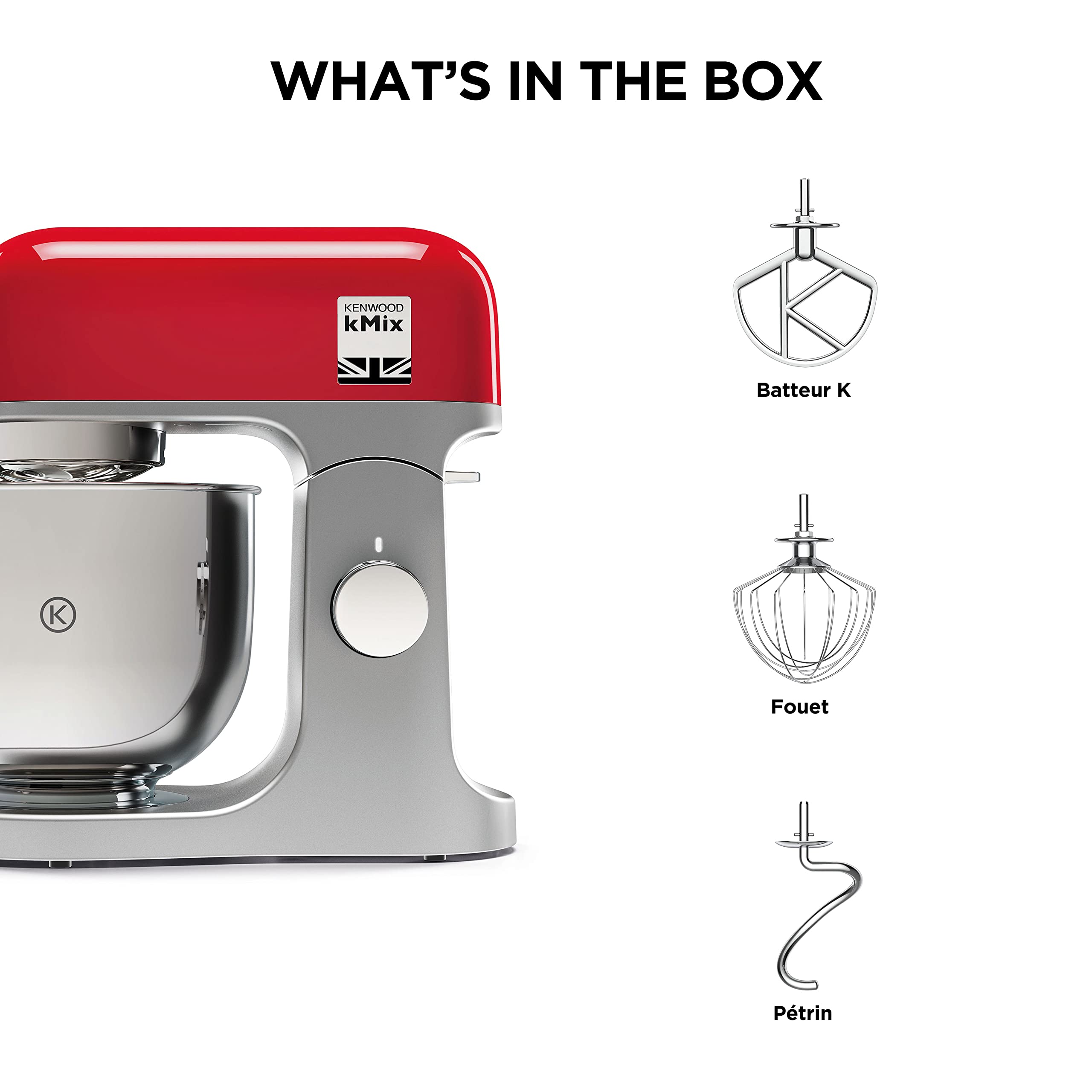 Robot pâtissier KENWOOD KMX750RD - Rouge - 1000 W - 5 L