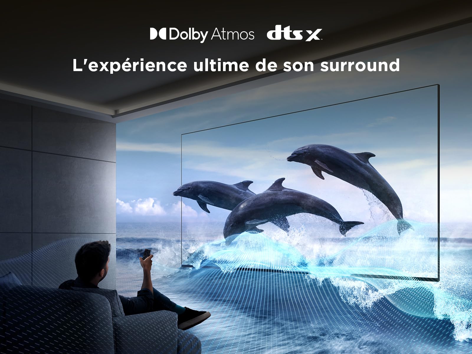 TCL 43T6C Fire TV 43 Pouces QLED 4K UHD Smart TV, HDR (Multi-Format), Dolby Atmos, Motion Clarity, vocale Alexa