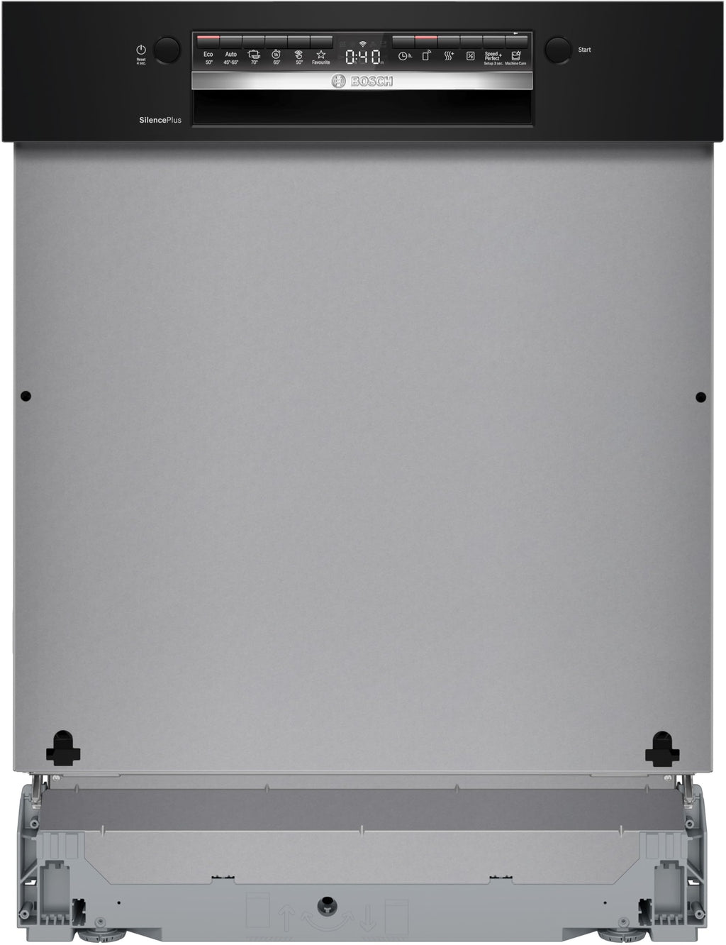 Bosch SMI4HCB19E, Série 4, Lave-vaisselle encastrable, 60cm, 14 couverts, Silence Plus 42 dB, Bandeau noir