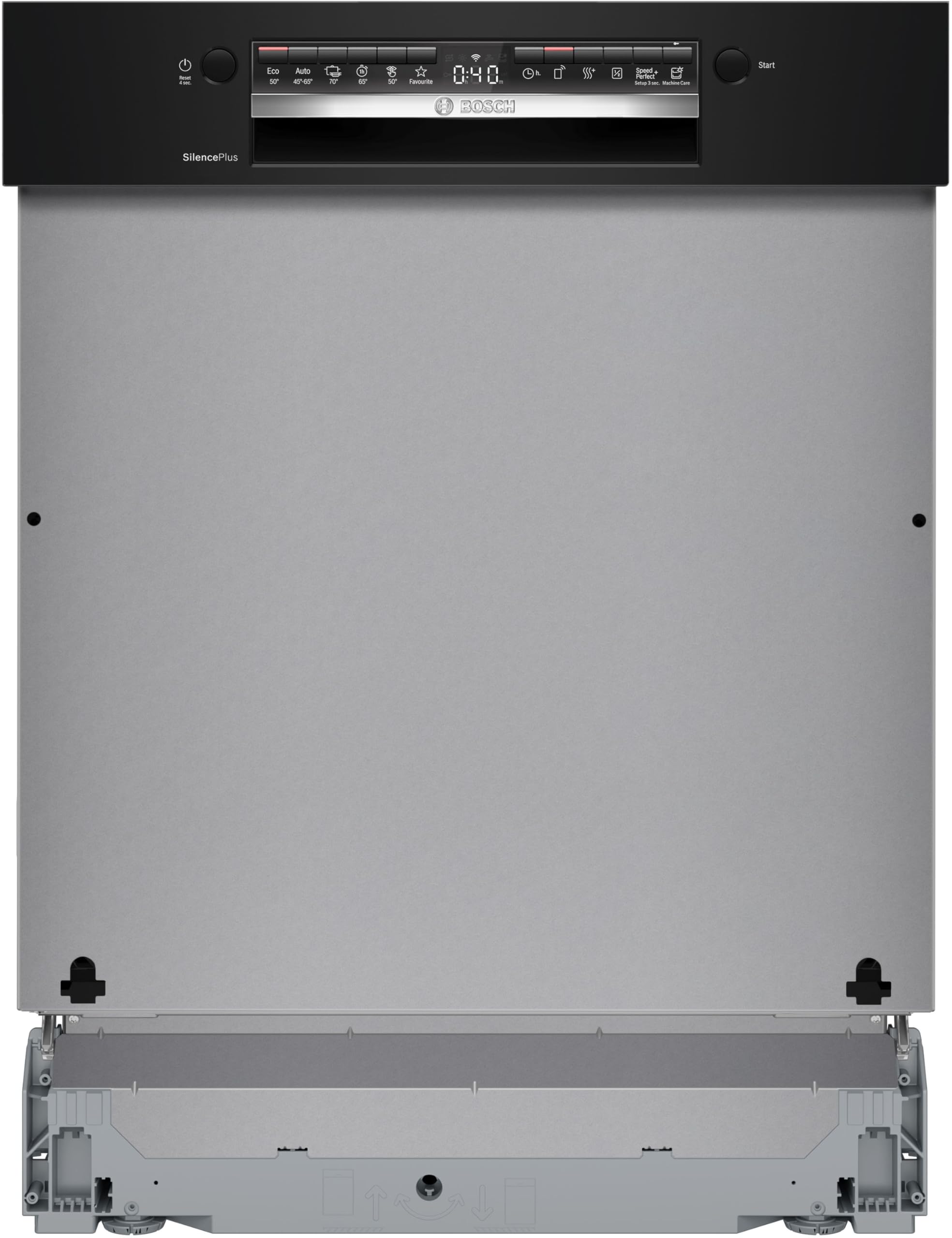 Bosch SMI4HCB19E, Série 4, Lave-vaisselle encastrable, 60cm, 14 couverts, Silence Plus 42 dB, Bandeau noir