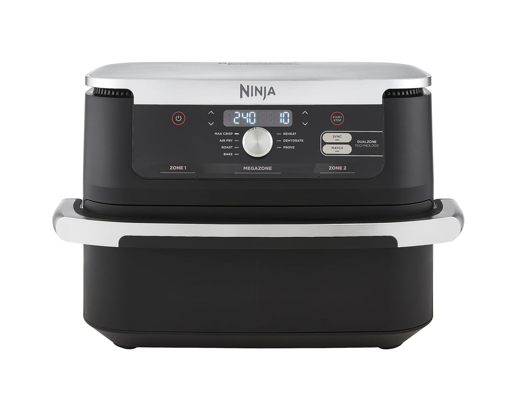 NINJA Foodi FlexDrawer Air Fryer 2 Compartiments Avec Séparateur Amovible, Grande Capacité 10.4L, Air Fryer 7-en-1, Max 240°C, Pièces Antiadhésives Amovibles Lavables Au Lave-Vaisselle, Noir
