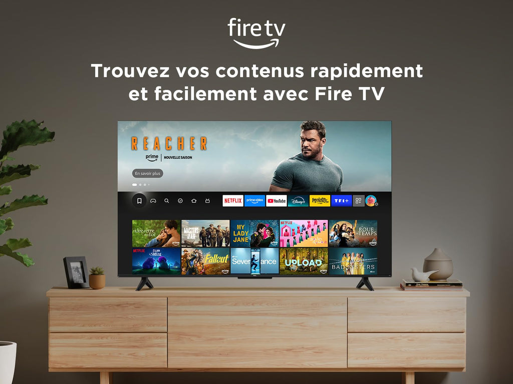 TCL 50T6C Fire TV 50 Pouces QLED 4K UHD Smart TV, HDR (Multi-Format), Dolby Atmos, Motion Clarity