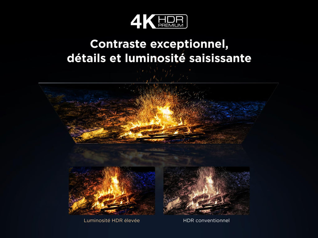 TCL 55Q6C QD-Mini LED TV, 4K HDR Premium 1000nits, Smart TV alimenté par Google (Dolby Vision IQ et Atmos, système Audio Onkyo 2.1, Motion Clarity Pro 144Hz, contrôle Vocal Mains Libres)