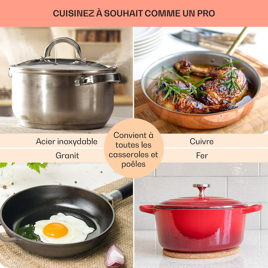 Klarstein Tables de Cuisson à Gaz, Plaque de Cuisson , Encastrable à 5 Feux de 11100W, Cuisiniere Gaz, Gaziniere avec Brûleurs en Acier Inoxydable, Cuisinières GPL