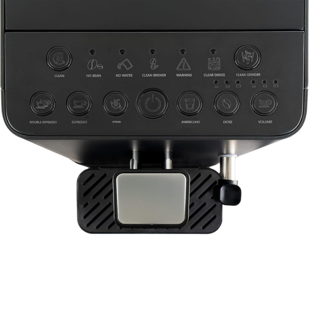 Jocca Cafetière super automatique 20 bars, 1 350 W, réservoir 1,5 l, moulin intégré 15 niveaux, vaporisateur à lait, fonctions expresso, double expres