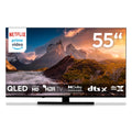 MEDION TV 55 Pouces (138,8 cm) QLED Television (Smart TV, 4K, Dolby Vision HDR, Prime Video, Disney+, Dolby Atmos, DTS X, Compatible avec Google TV, P