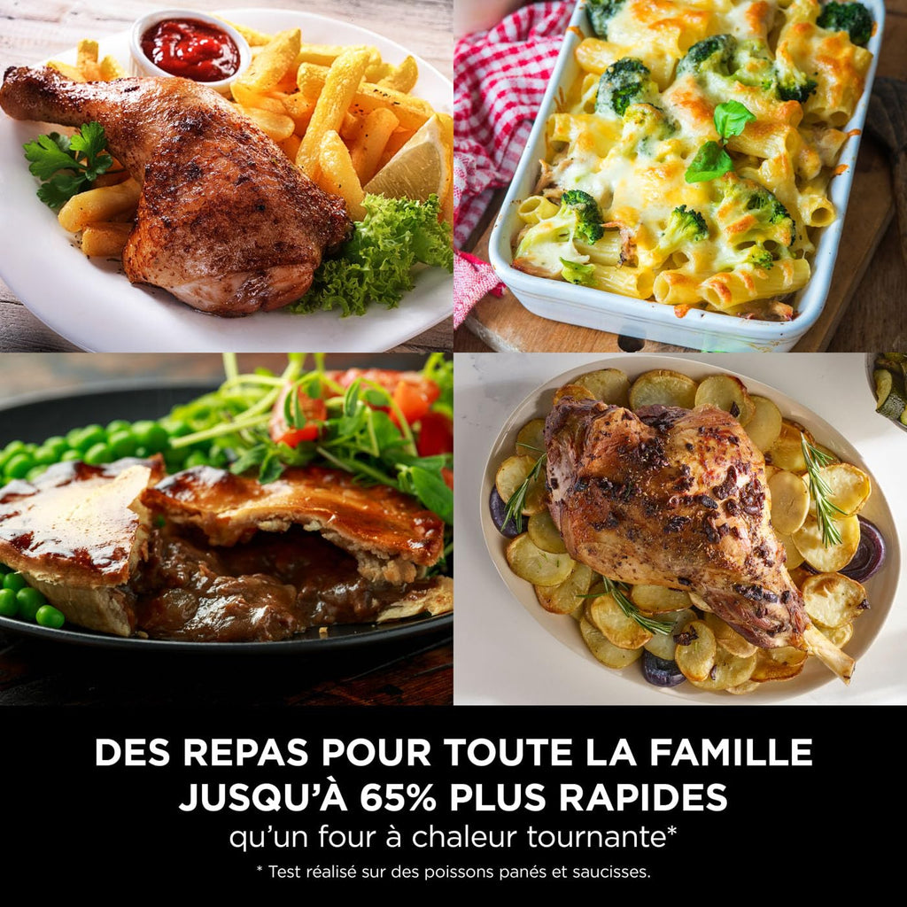 NINJA Foodi FlexDrawer Air Fryer 2 Compartiments Avec Séparateur Amovible, Grande Capacité 10.4L, Air Fryer 7-en-1, Max 240°C, Pièces Antiadhésives Amovibles Lavables Au Lave-Vaisselle, Noir