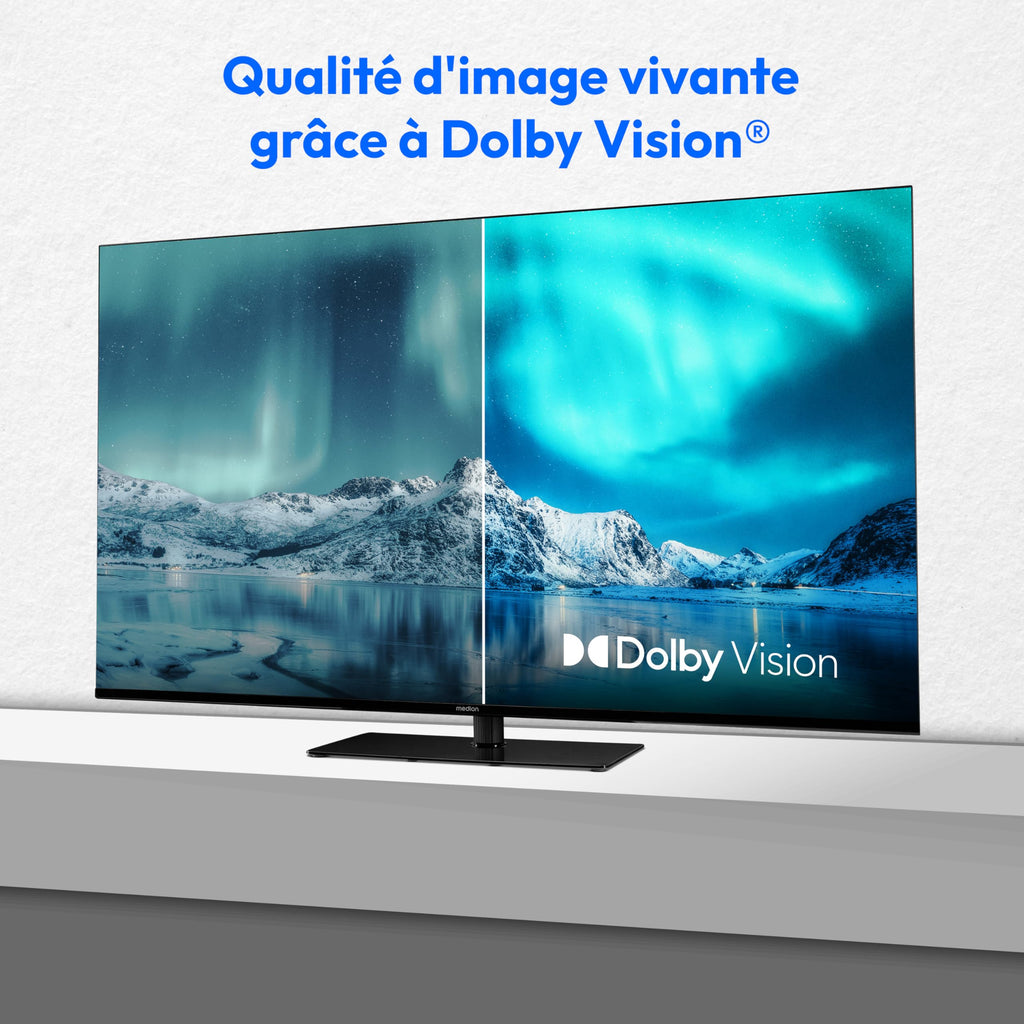 MEDION Téléviseur 50 Pouces (125,7 cm) Television (Fire TV, 4K Smart, Dolby Vision HDR, Dolby Atmos, Prime Video, Bluetooth, DVB-T2, MD 850500)