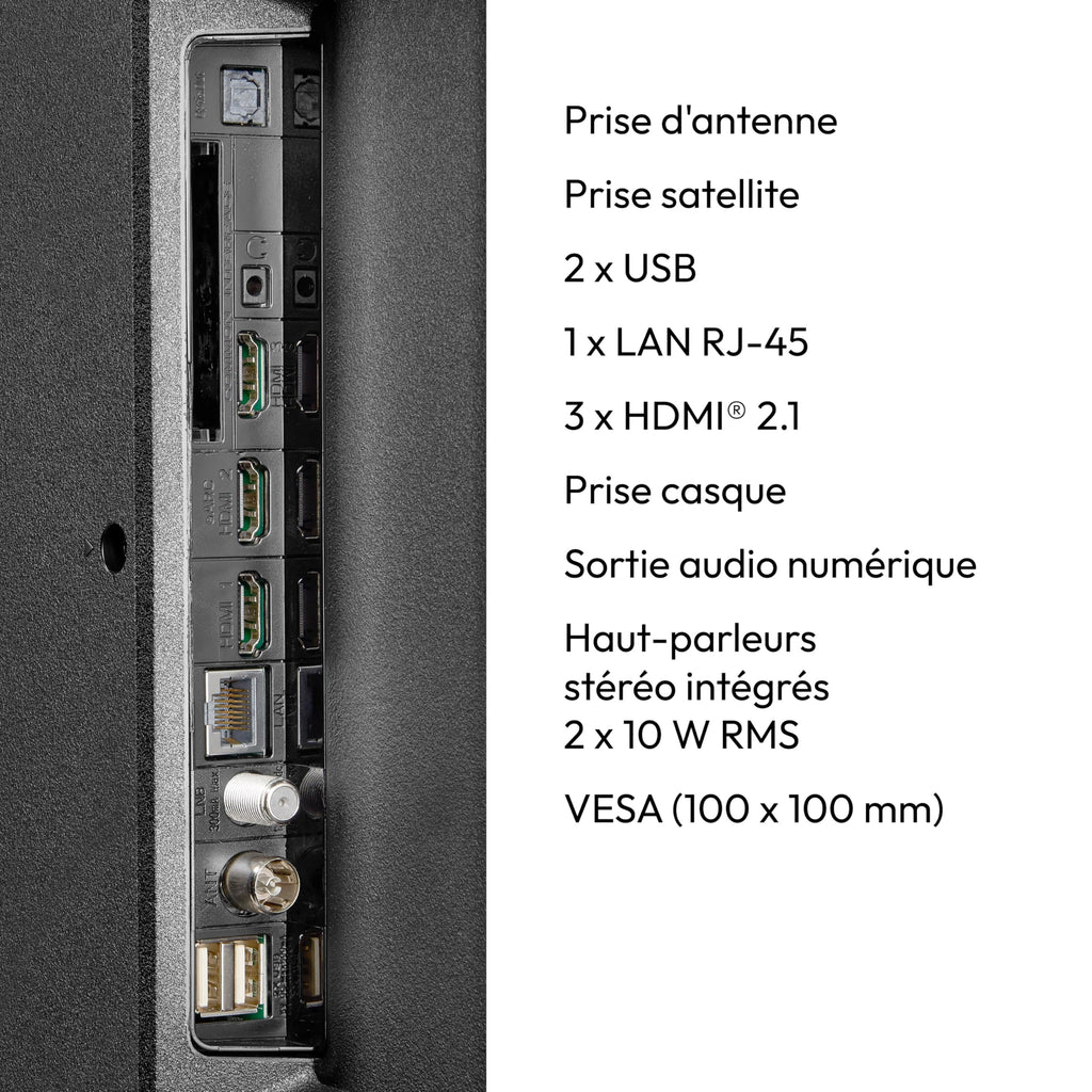 MEDION TV 43 Pouces (108 cm) Television (Smart TV, 4K, Dolby Vision HDR, Prime Video, Disney+, Dolby Atmos, DTS X, Compatible avec Google TV, PVR, Blu